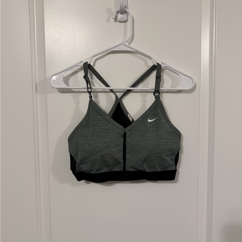 Nike Women's dri fit Black and Gray Sports Bra